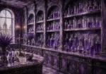 Lavender Interlude Cabinet Of Glass Essences Purple Bedroom Wall Art