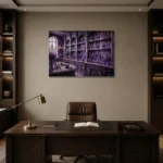 Premium Wall Art Yatay Html Edition – NM3-PUR-LP-H-004 displayed in a contemporary gallery-inspired room