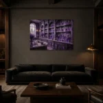 Premium Wall Art Yatay Html Edition – NM3-PUR-LP-H-004 shown in a warm modern interior