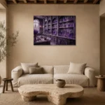 Premium Wall Art Yatay Html Edition – NM3-PUR-LP-H-004 presented in a sophisticated home setting