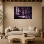 Premium Wall Art Yatay Html Edition – NM3-PUR-LP-H-005 presented in a sophisticated home setting