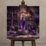 Premium Wall Art Kare Html Edition – NM3-PUR-LP-S-001 displayed on a studio easel