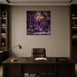 Premium Wall Art Kare Html Edition – NM3-PUR-LP-S-001 displayed in a contemporary gallery-inspired room