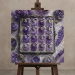 Premium Wall Art Kare Html Edition – NM3-PUR-LP-S-002 displayed on a studio easel