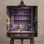 Premium Wall Art Kare Html Edition – NM3-PUR-LP-S-003 displayed on a studio easel