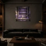 Premium Wall Art Kare Html Edition – NM3-PUR-LP-S-003 shown in a warm modern interior