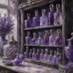 Lavender Study Cabinet Of Glass Essences Purple Bedroom Wall Art