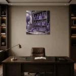 Premium Wall Art Kare Html Edition – NM3-PUR-LP-S-004 displayed in a contemporary gallery-inspired room
