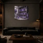Premium Wall Art Kare Html Edition – NM3-PUR-LP-S-004 shown in a warm modern interior