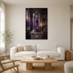 Premium Wall Art Dikey Html Edition – NM3-PUR-LP-V-001 styled in a refined neutral interior