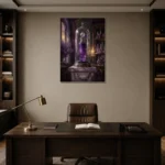 Premium Wall Art Dikey Html Edition – NM3-PUR-LP-V-001 displayed in a contemporary gallery-inspired room