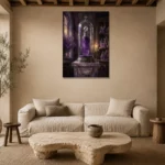 Premium Wall Art Dikey Html Edition – NM3-PUR-LP-V-001 presented in a sophisticated home setting