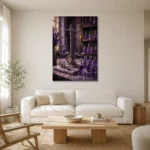Premium Wall Art Dikey Html Edition – NM3-PUR-LP-V-003 styled in a refined neutral interior