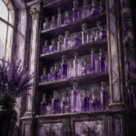Lavender Portrait Cabinet Of Glass Essences Purple Bedroom Wall Art