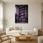 Premium Wall Art Dikey Html Edition – NM3-PUR-LP-V-004 styled in a refined neutral interior