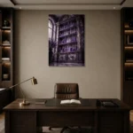 Premium Wall Art Dikey Html Edition – NM3-PUR-LP-V-004 displayed in a contemporary gallery-inspired room