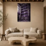 Premium Wall Art Dikey Html Edition – NM3-PUR-LP-V-004 presented in a sophisticated home setting