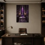 Premium Wall Art Dikey Html Edition – NM3-PUR-LP-V-005 displayed in a contemporary gallery-inspired room