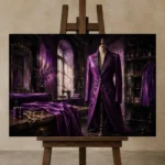 Premium Wall Art Yatay Html Edition – NM3-PUR-PS-H-001 displayed on a studio easel