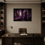Premium Wall Art Yatay Html Edition – NM3-PUR-PS-H-001 displayed in a contemporary gallery-inspired room