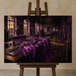Premium Wall Art Yatay Html Edition – NM3-PUR-PS-H-002 displayed on a studio easel