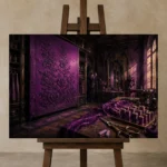 Premium Wall Art Yatay Html Edition – NM3-PUR-PS-H-004 displayed on a studio easel