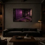 Premium Wall Art Yatay Html Edition – NM3-PUR-PS-H-004 shown in a warm modern interior