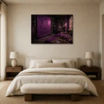 Premium Wall Art Yatay Html Edition – NM3-PUR-PS-H-004 showcased in an elegant minimalist interior