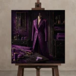 Premium Wall Art Kare Html Edition – NM3-PUR-PS-S-001 displayed on a studio easel