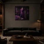 Premium Wall Art Kare Html Edition – NM3-PUR-PS-S-001 shown in a warm modern interior
