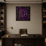 Premium Wall Art Kare Html Edition – NM3-PUR-PS-S-002 displayed in a contemporary gallery-inspired room