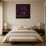 Premium Wall Art Kare Html Edition – NM3-PUR-PS-S-003 showcased in an elegant minimalist interior
