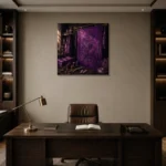 Premium Wall Art Kare Html Edition – NM3-PUR-PS-S-004 displayed in a contemporary gallery-inspired room