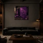 Premium Wall Art Kare Html Edition – NM3-PUR-PS-S-004 shown in a warm modern interior
