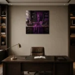 Premium Wall Art Kare Html Edition – NM3-PUR-PS-S-005 displayed in a contemporary gallery-inspired room