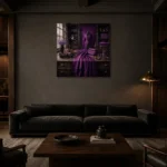 Premium Wall Art Kare Html Edition – NM3-PUR-PS-S-005 shown in a warm modern interior