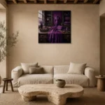 Premium Wall Art Kare Html Edition – NM3-PUR-PS-S-005 presented in a sophisticated home setting