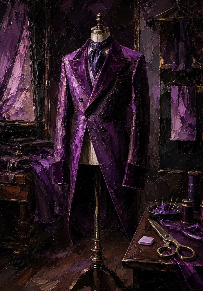 Plum Sentinel Plum Evening Coat Purple Bedroom Wall Art