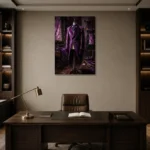 Premium Wall Art Dikey Html Edition – NM3-PUR-PS-V-001 displayed in a contemporary gallery-inspired room
