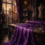 Plum Threshold Silk Fabric Spilling Purple Dressing Room Wall Art