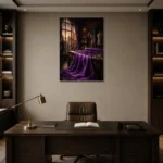 Premium Wall Art Dikey Html Edition – NM3-PUR-PS-V-002 displayed in a contemporary gallery-inspired room