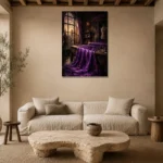 Premium Wall Art Dikey Html Edition – NM3-PUR-PS-V-002 presented in a sophisticated home setting