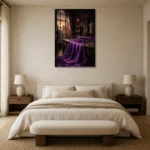 Premium Wall Art Dikey Html Edition – NM3-PUR-PS-V-002 showcased in an elegant minimalist interior