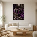 Premium Wall Art Dikey Html Edition – NM3-PUR-PS-V-003 styled in a refined neutral interior