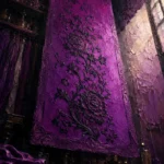 Plum Portrait Embroidered Panel Purple Living Room Wall Art
