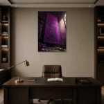 Premium Wall Art Dikey Html Edition – NM3-PUR-PS-V-004 displayed in a contemporary gallery-inspired room