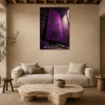 Premium Wall Art Dikey Html Edition – NM3-PUR-PS-V-004 presented in a sophisticated home setting