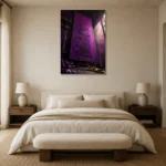 Premium Wall Art Dikey Html Edition – NM3-PUR-PS-V-004 showcased in an elegant minimalist interior