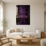 Premium Wall Art Dikey Html Edition – NM3-PUR-PS-V-005 styled in a refined neutral interior