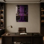 Premium Wall Art Dikey Html Edition – NM3-PUR-PS-V-005 displayed in a contemporary gallery-inspired room